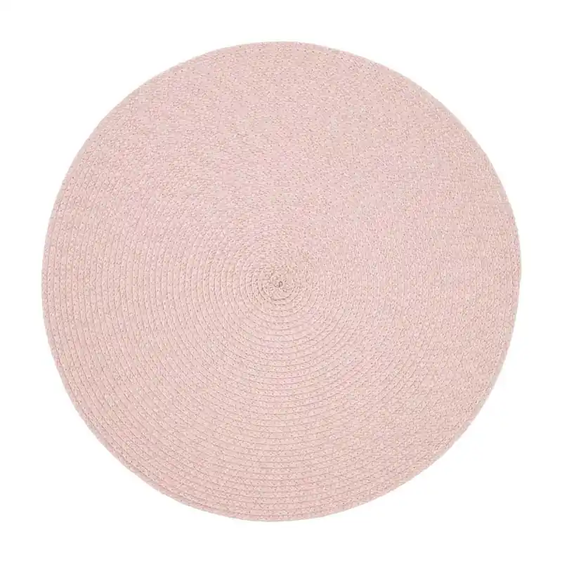 Mantel individual redondo rosa 38cm - Manteles