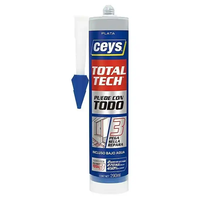 Adhesivo sellador ceys total tech 290ml plata - Adhesivos de montaje