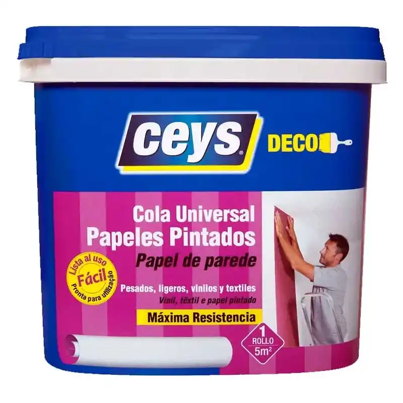 Cola universal ceys papel pintado lista al uso 1l - Pegamento de contacto