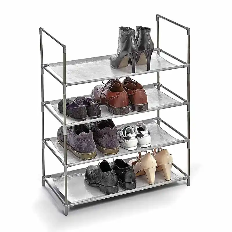 Zapatero domo max 4 baldas 58,5x28,5x70cm gris - Zapateros