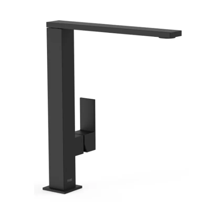 Monomando cocina tres exclusive cuadro fregadera vertical maneta negro 006486nm - Monomando cocina de repisa