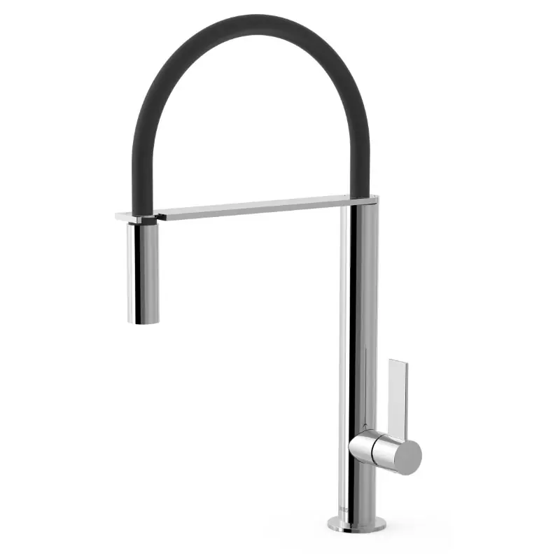 Monomando cocina tres exclusive caño flexible cromo 20548702 - Grifos de cocina extraibles Tres