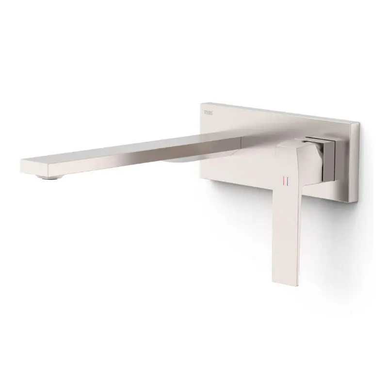 Monomando lavabo tres exclusive slim empotrado 240mm acero 20230032ac - Griferia Tres Slim empotrar