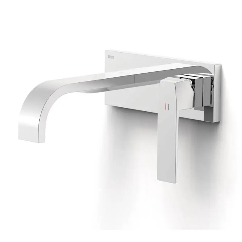 Monomando lavabo tres exclusive slim empotrado 180mm cromo 20230013 - Griferia Tres Slim empotrar