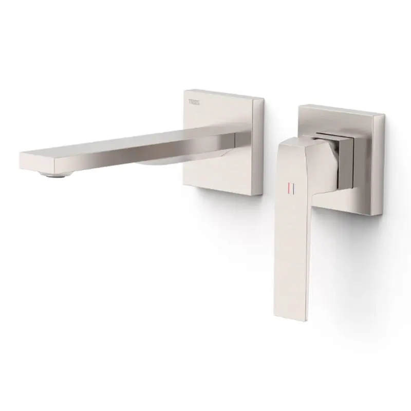 Monomando lavabo tres exclusive slim empotrado 180mm acero 20230001ac - Griferia Tres Slim empotrar