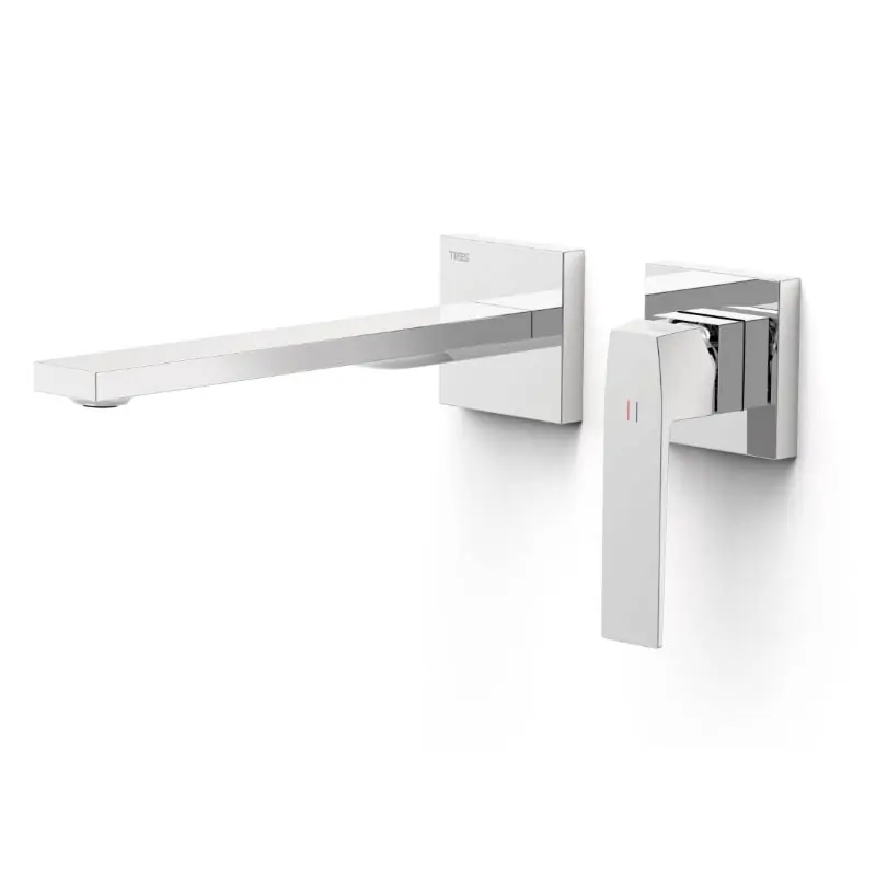 Monomando lavabo tres exclusive slim empotrado 240mm cromo 20230022 - Griferia Tres Slim empotrar