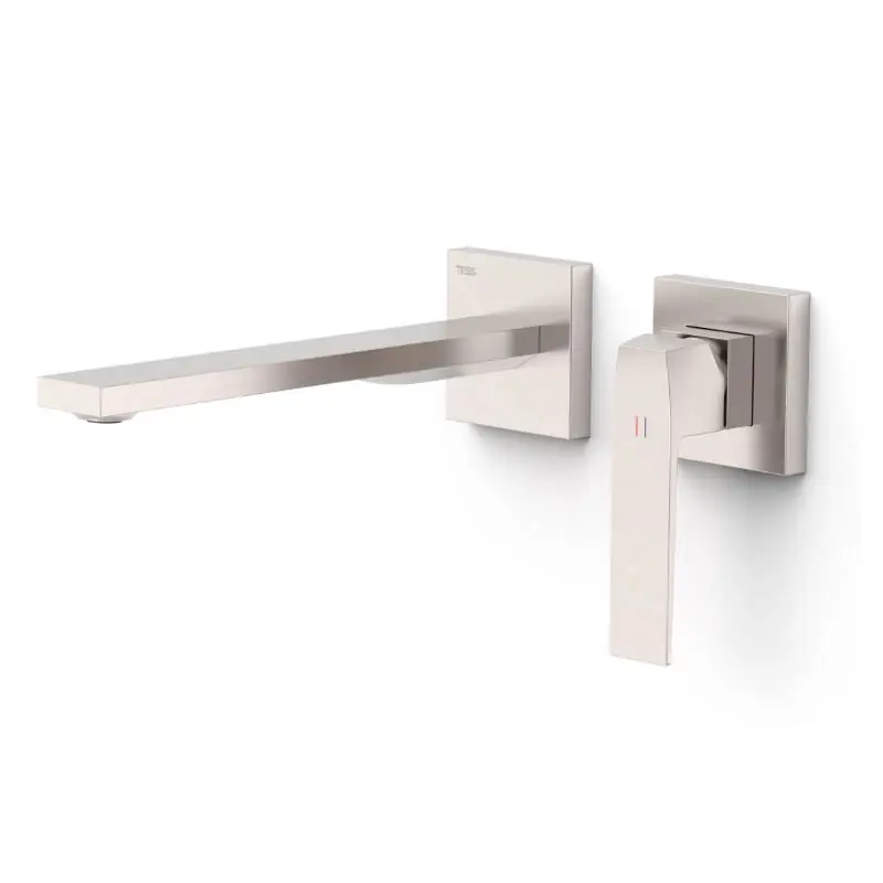 Monomando lavabo tres exclusive slim empotrado 240mm acero 20230022ac - Griferia Tres Slim empotrar