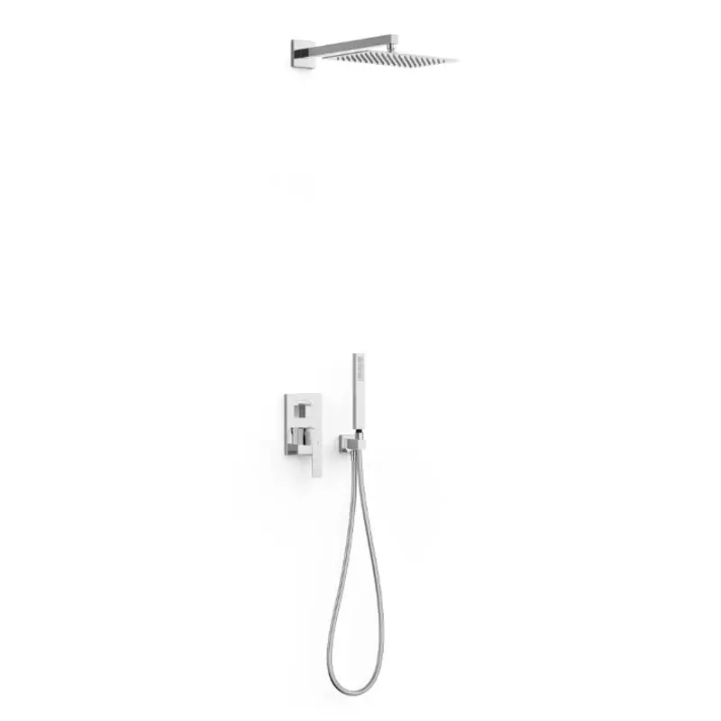 Monomando kit ducha tres exclusive slim empotrado 300mm cromo 20228004 - Griferia Tres Slim empotrar