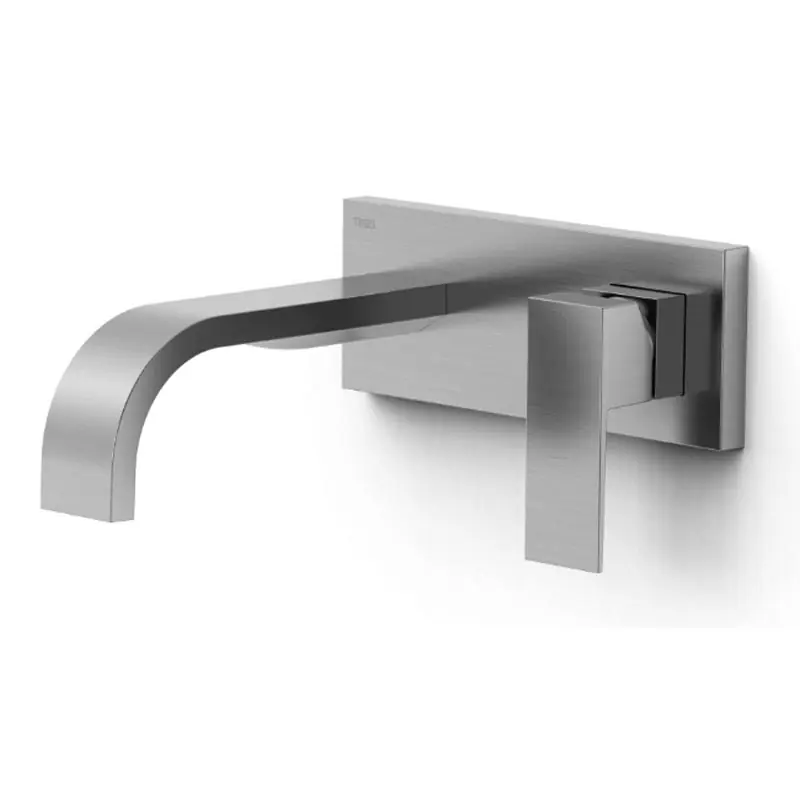 Monomando lavabo tres exclusive cuadro empotrado 240mm acero 00630022ac - Griferia Tres Cuadro empotrar