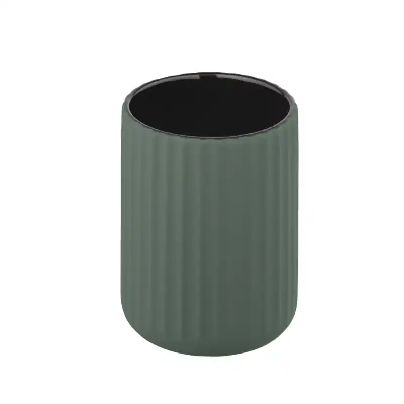 Portacepillos sobremesa wenko belluno ceramica verde - Porta cepillo de dientes