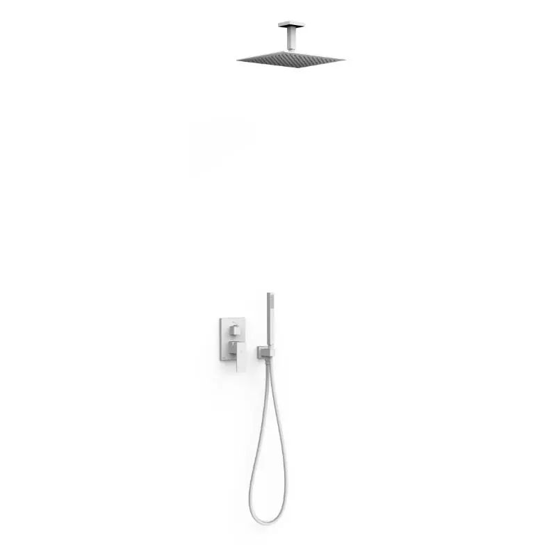 Kit monomando ducha tres exclusive cuadro empotrado blanco mate 00628003bm - Griferia Tres Cuadro empotrar
