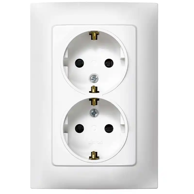 Doble base enchufe con tt simon s10 blanco f1091459030 - Simon 10