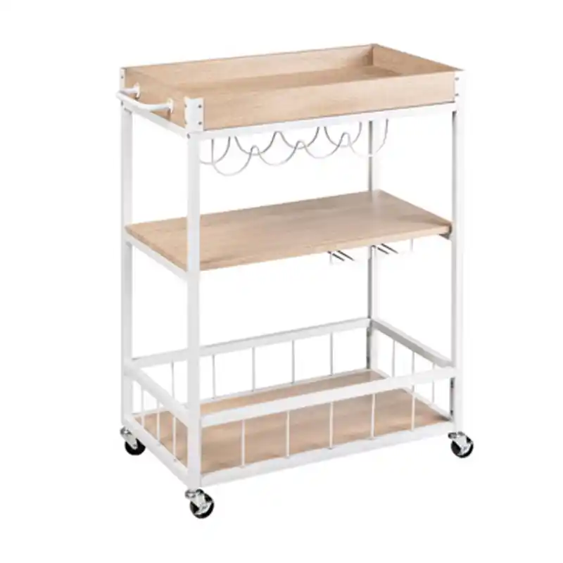 Carro cocina wenko rustico blanco 80x89,5x40cm - Carritos de cocina