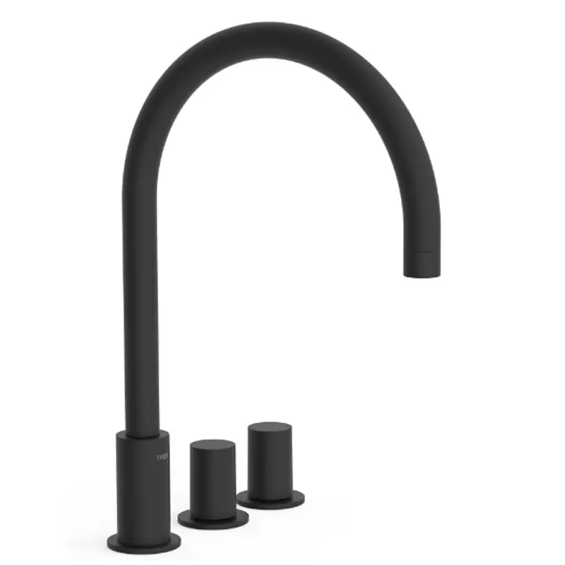 Bimando lavabo repisa tres exclusive study 373mm negro mate 06110501nm - STUDY TRES monomando repisa lavabo