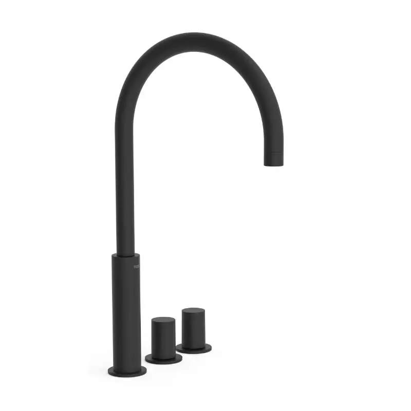 Bimando lavabo repisa tres exclusive study 453mm negro mate 06110502nm - STUDY TRES monomando repisa lavabo