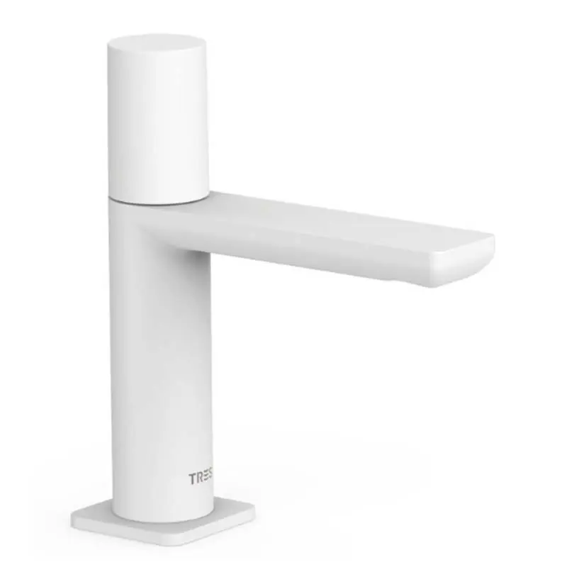 Grifo lavabo tres exclusive loft colors 1 agua 166mm blanco mate 20050301bm - Griferia Loft-Tres