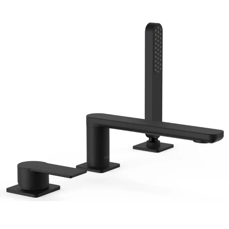 Monomando bañera repisa tres exclusive loft colors 220mm negro mate 20016201nm - Griferia Loft-Tres