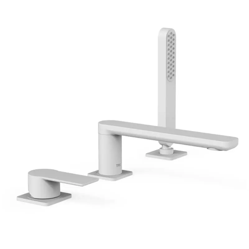 Monomando bañera repisa tres exclusive loft colors 220mm blanco mate 20016201bm - Griferia Loft-Tres