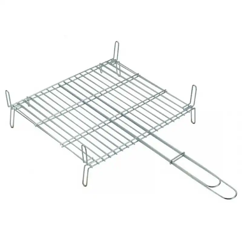 Parrilla sauvic doble acero cincado 40 x 45 - Parrilla para barbacoa