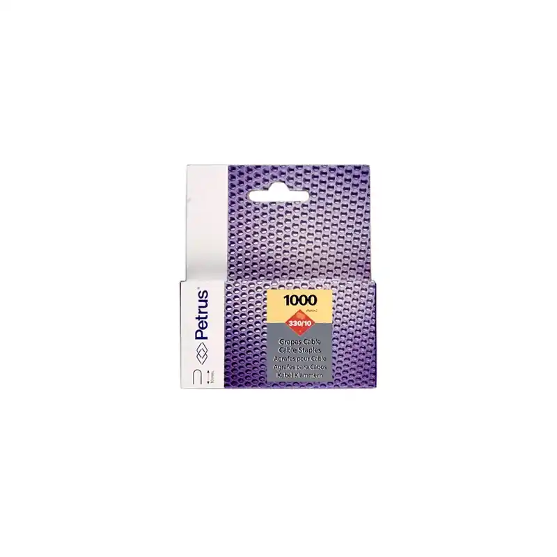 Grapa petrus 330-10 para cable 77520 - caja 1000 unidades