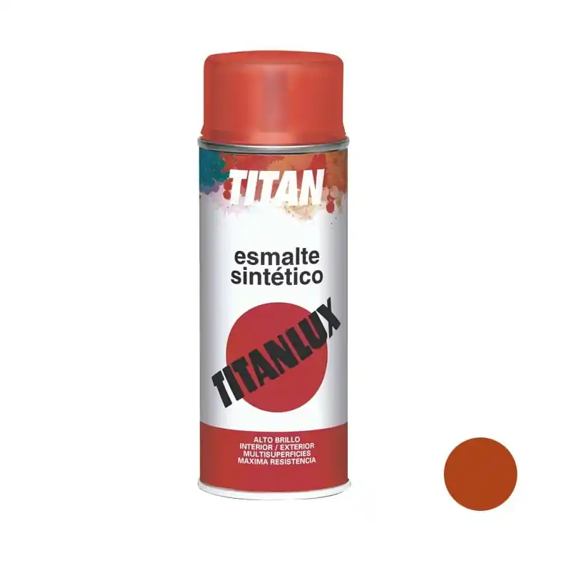 Pintura spray esmalte sintetico titan 400 ml bermellon - Pintura en spray