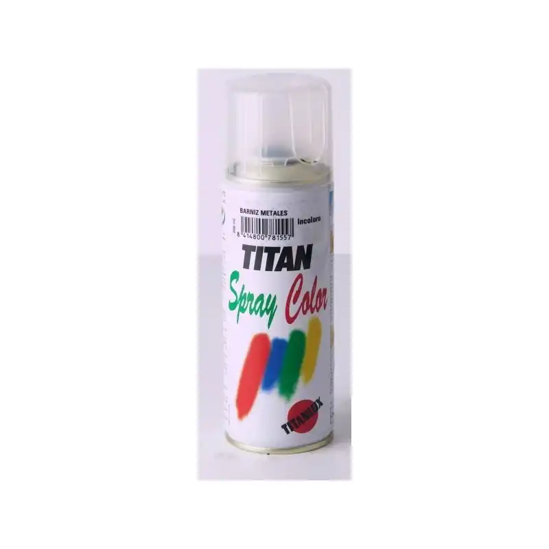 Pintura spray barniz para metales 200 ml incoloro titan - Pintura en spray