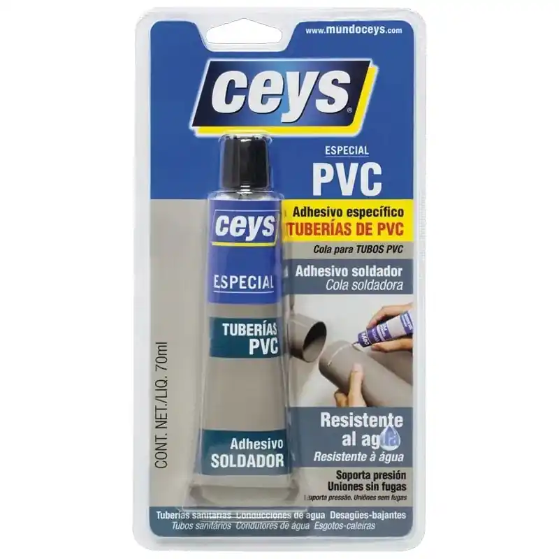 Adhesivo pcv ceys tuberias 70ml - Pegamento para PVC