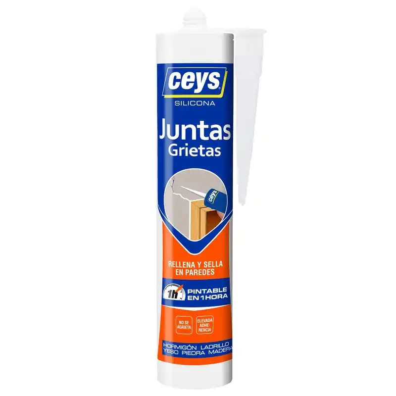 Masilla acrilica ceys sellar juntas interiores 280ml gris - Siliconas y masillas