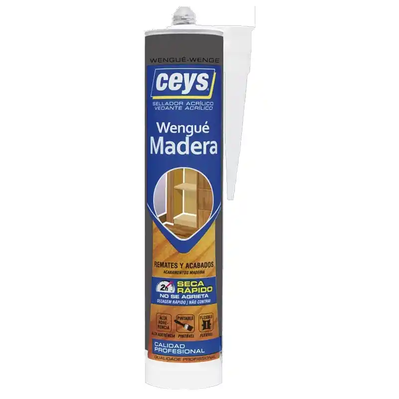 Sellador acrilico madera ceys 280ml wengue - Siliconas y masillas