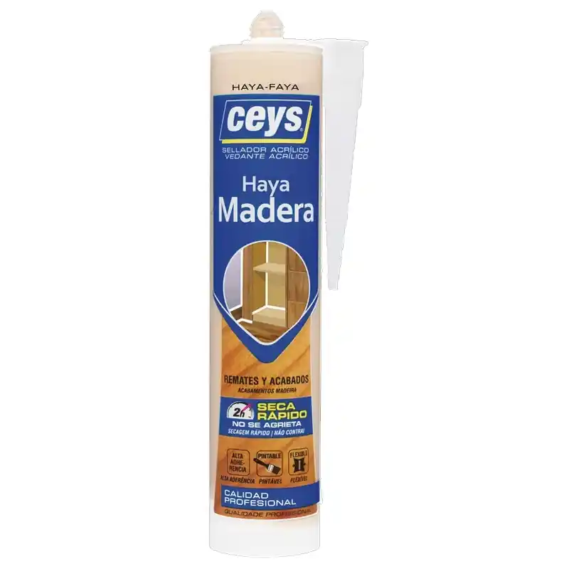 Sellador acrilico madera ceys 280ml haya - Siliconas y masillas