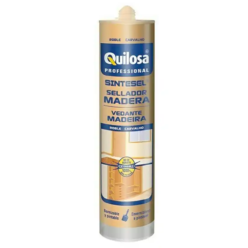 Sellador quilosa madera sintesel 300ml roble - Siliconas y masillas