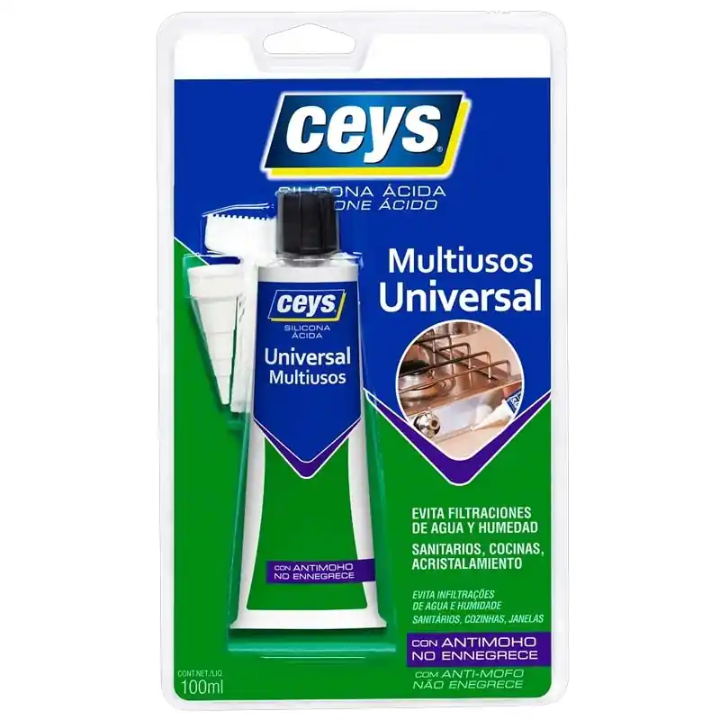 Silicona acida ceys uso domestico 100ml translucido - Siliconas y masillas