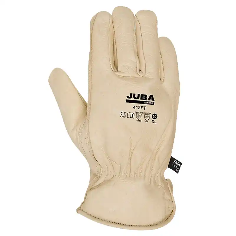 Guante de piel flor vacuno juba h412ft beige talla unica - Guantes de de cuero