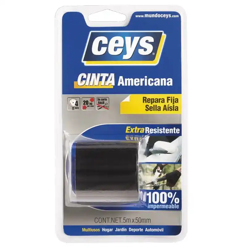 Cinta americana ceys extra resistente 5mx50mm negro