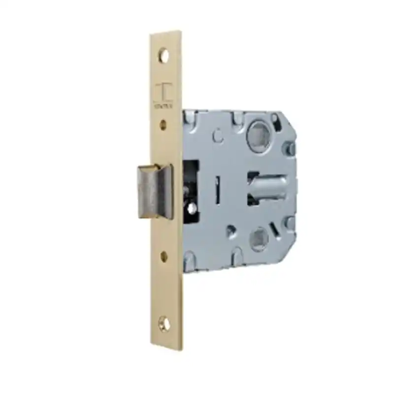 Picaporte unificado tesa serie 2400 frente recto latonado - Cerraduras Tesapuertas madera