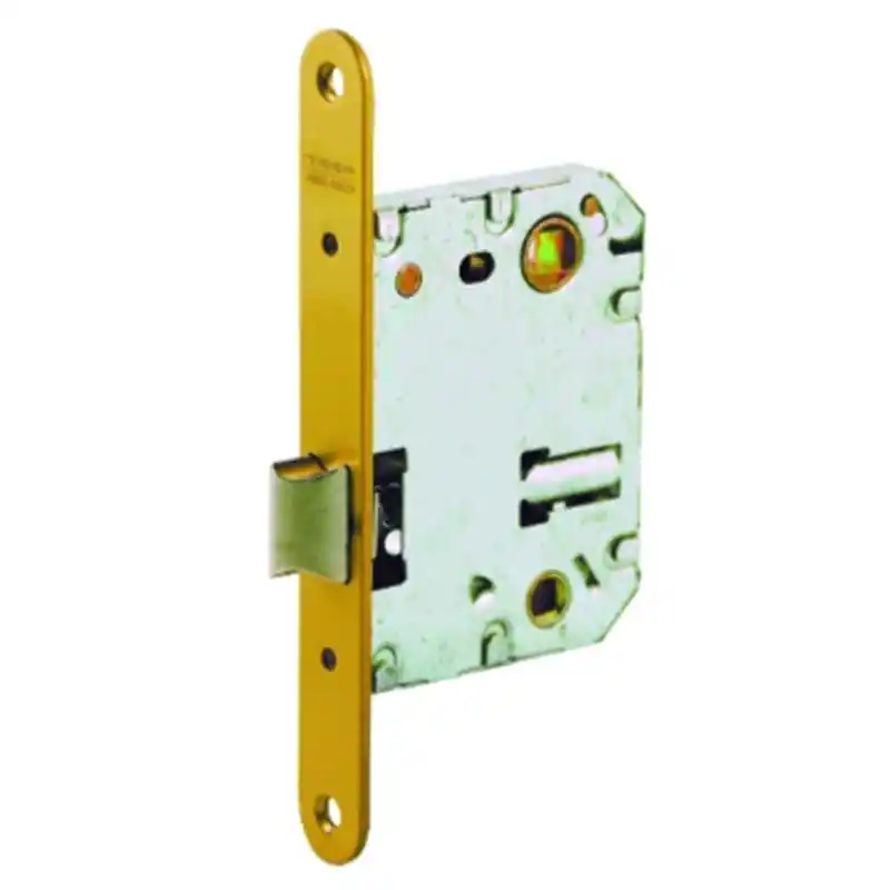Picaporte unificado tesa serie 134 frente redondo latonado - Cerraduras Tesapuertas madera