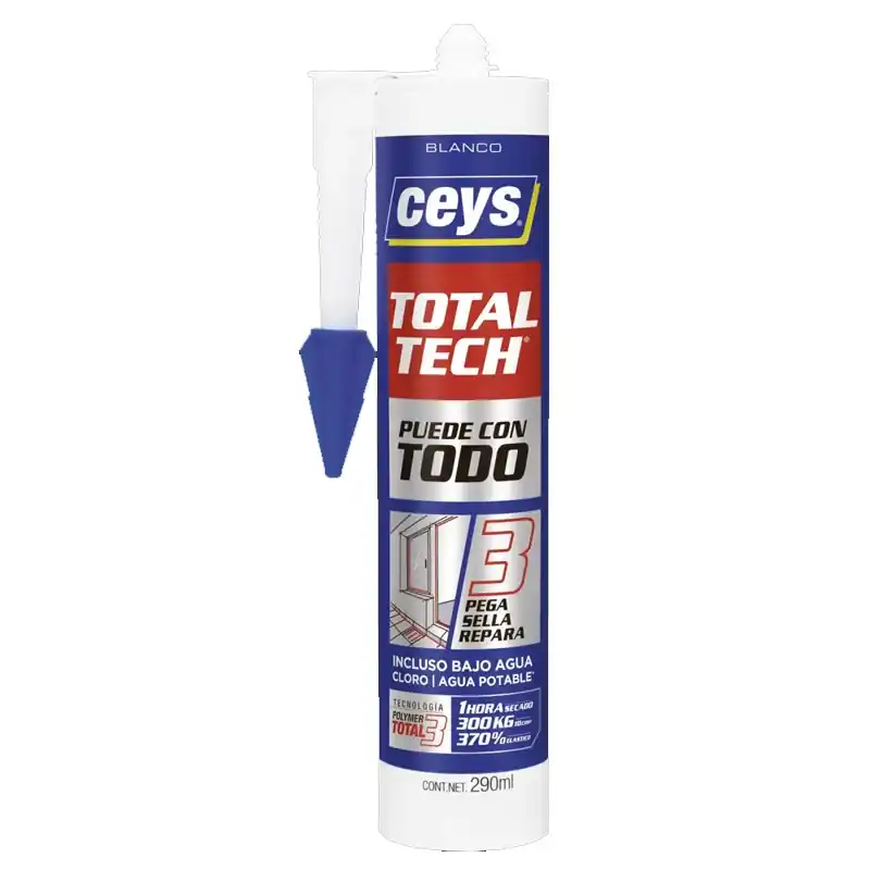 Adhesivo sellador ceys total tech 290ml blanco 2166 - Siliconas y masillas
