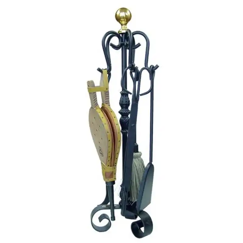 Juego chimenea 5 piezas imex el zorro bola forja dorada 70 cm - Mantenimiento de calefacción