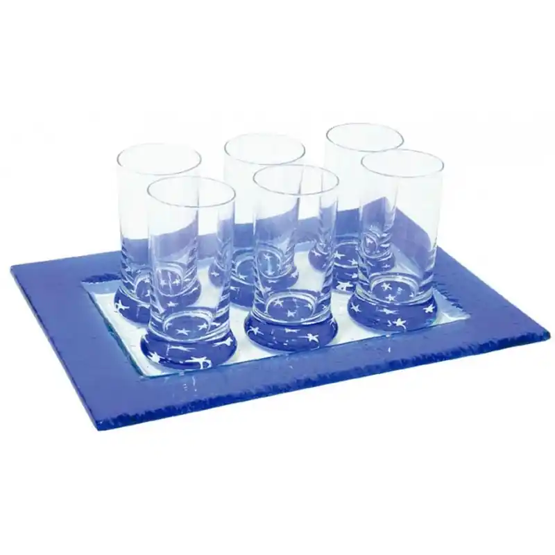 Vaso chupito vidal grau estrellas az 6 unidades - Vasos de chupito