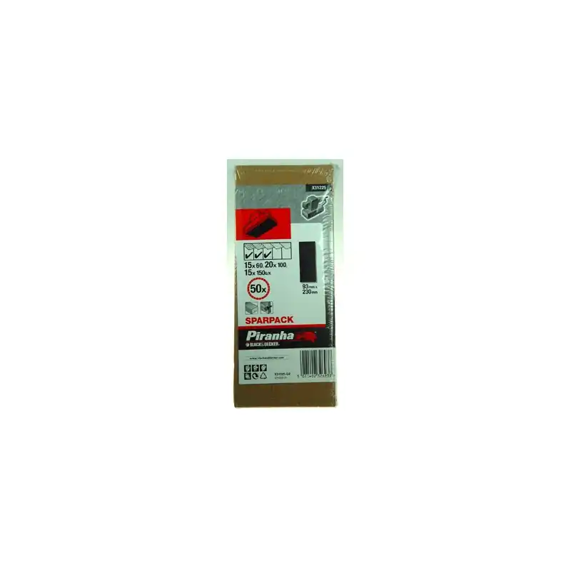 Patin lija 93 x 230 mm sin perforar grano surtido. 50 unidades - Lijas,abrasivos