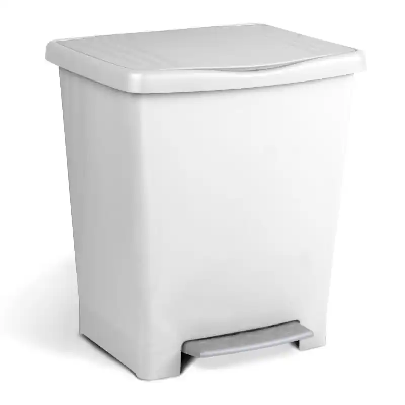 Cubo de basura tatay mileniun pedal 23l blanco - Cubos de basura