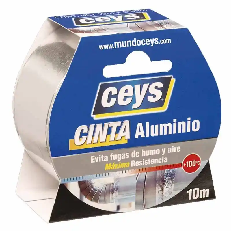 Cinta adhesiva aluminio ceys 70 micras 10mx50mm - Cinta americana