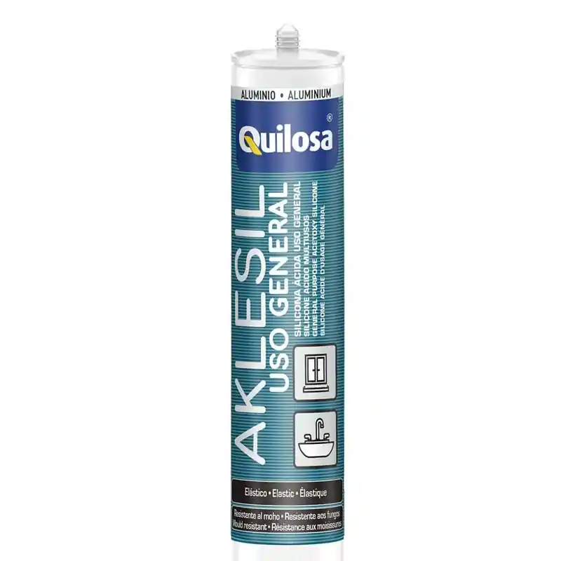 Silicona quilosa aklesil translucido 280 ml - Siliconas y masillas