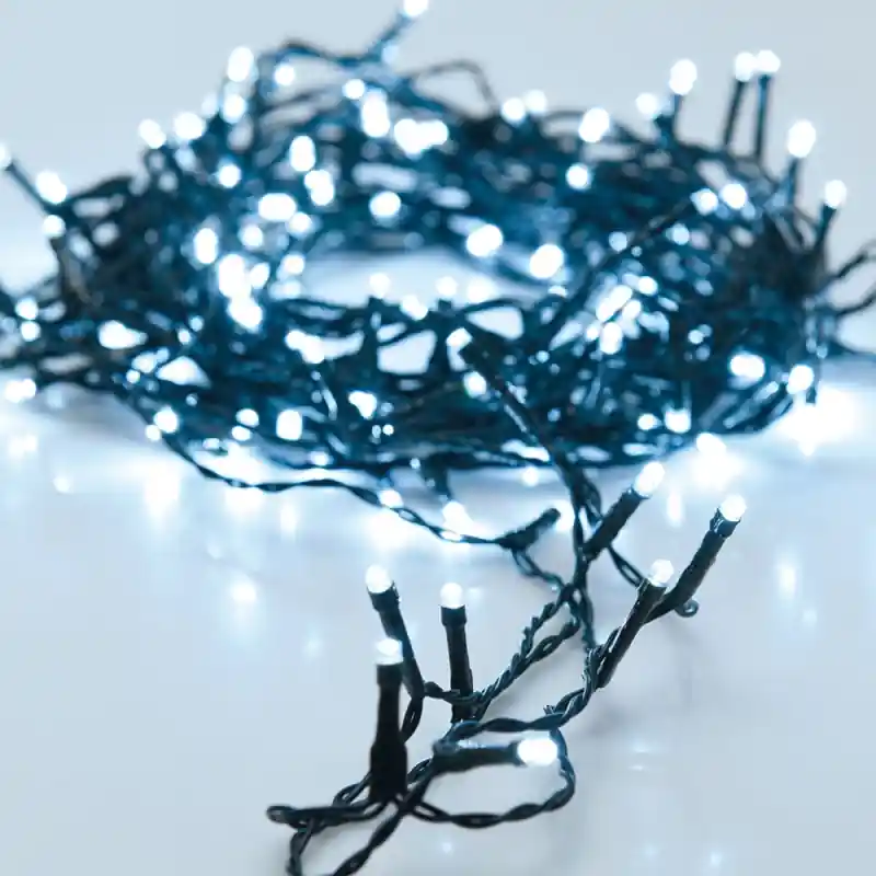 Luces de navidad multifuncion 120 leds blanco frio 12m - Decoración Navideña