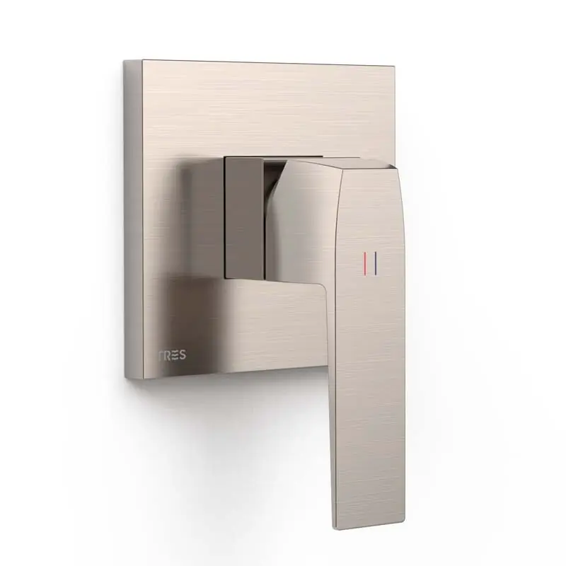 Monomando ducha empotrado tres slim 1 via rapid box acero 20227810ac - Griferia Slim-Tres