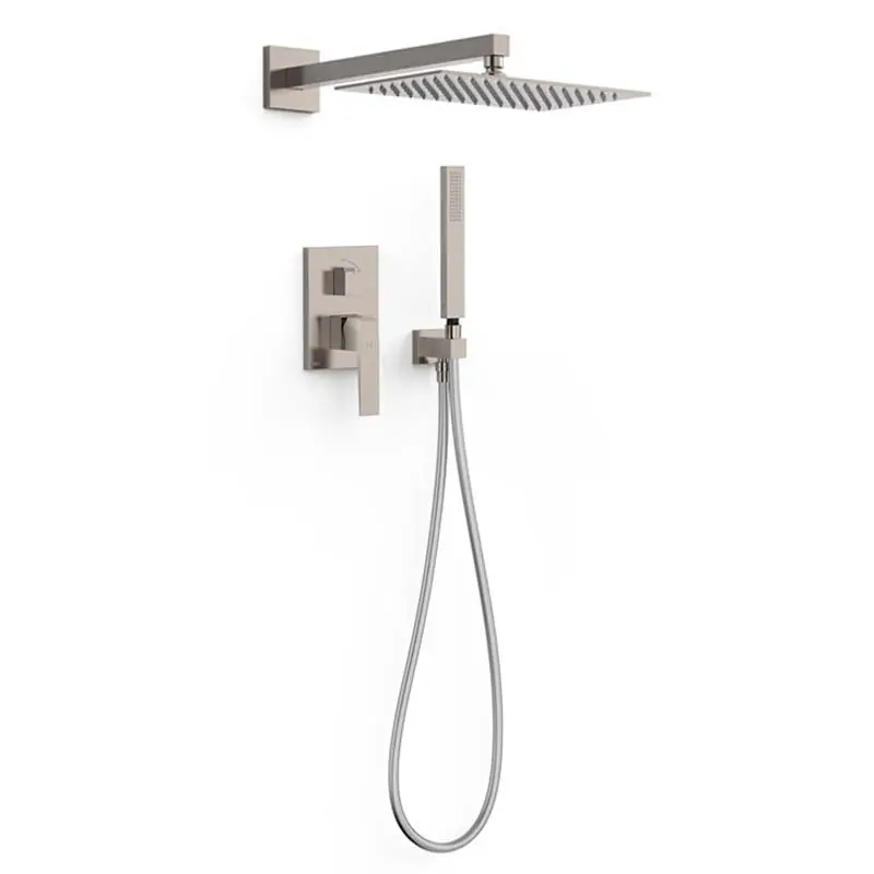 Monomando kit ducha tres exclusive slim empotrado 300mm acero 20228004ac - Griferia Tres Slim empotrar