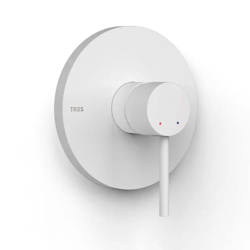Monomando ducha empotrado tres study 1 via rapid box blanco mate 26227810bm - Griferia Tres Study empotrado