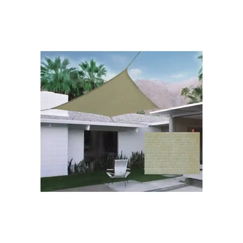 Toldo vela natuur sombreo cuadrado polietileno 5x5m tierra