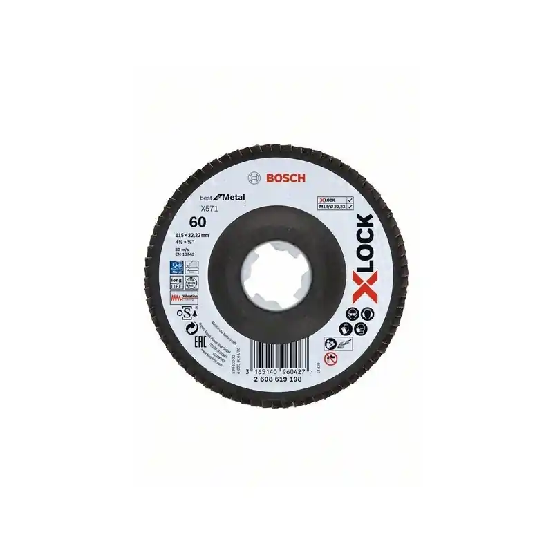 Disco de laminas bosch x571-115mm grano 60