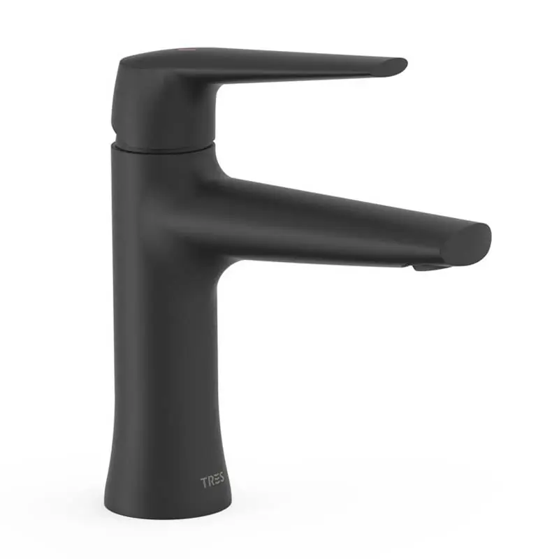 Grifo monomando lavabo tres fuji ecoeficiente 174mm negro mate 28110401nm - Fuji -Tres